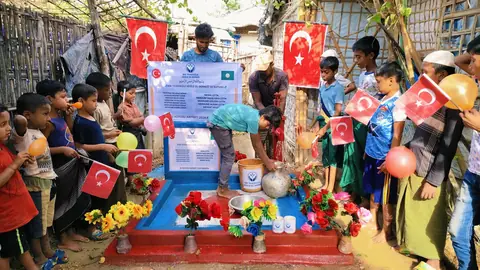 Temiz su kuyusu projesinden bir saha karesi